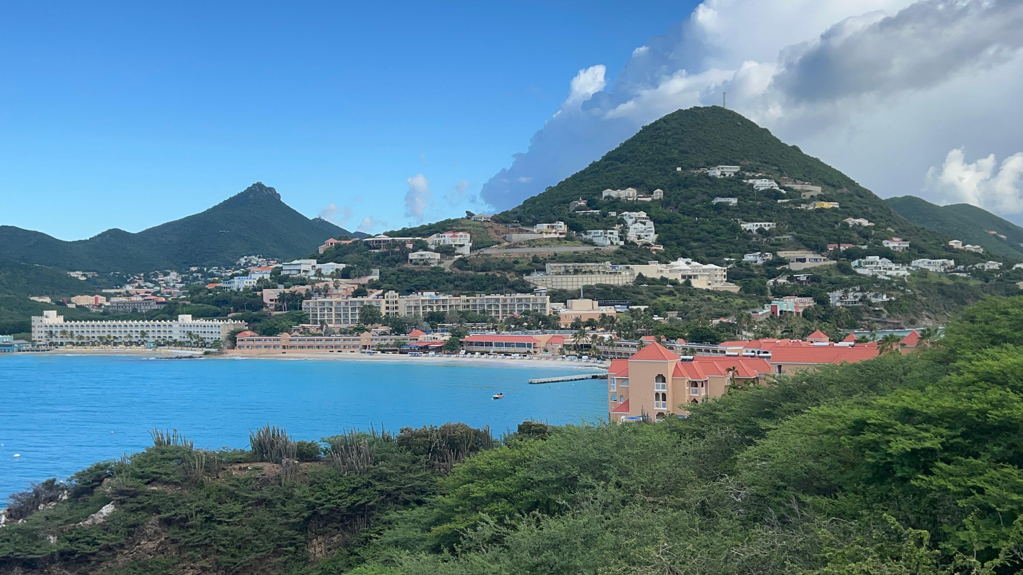 View from Fort Amsterdam of Little Divi Bay Resort
