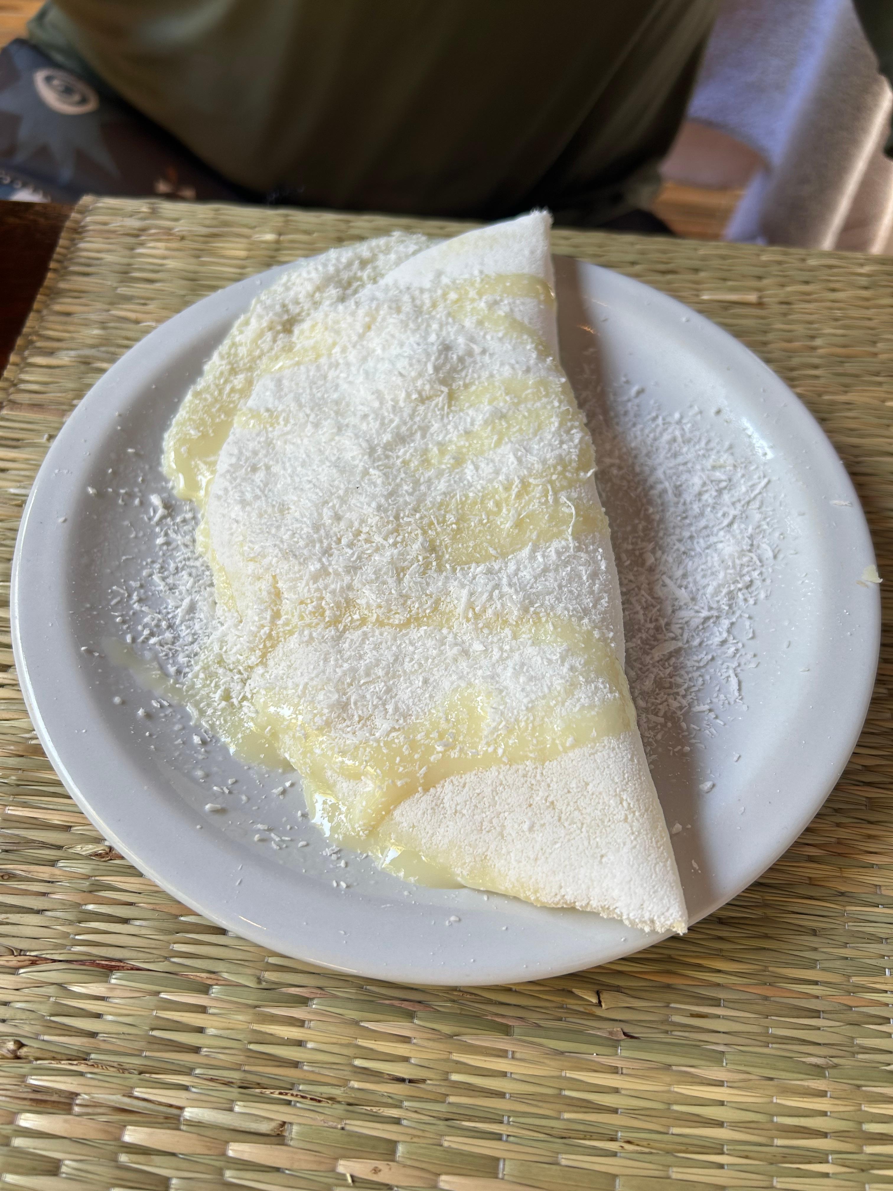 Tapiocas feitas na hora. 