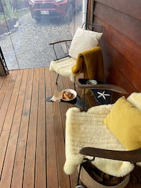 Relaxing porch for dinner.