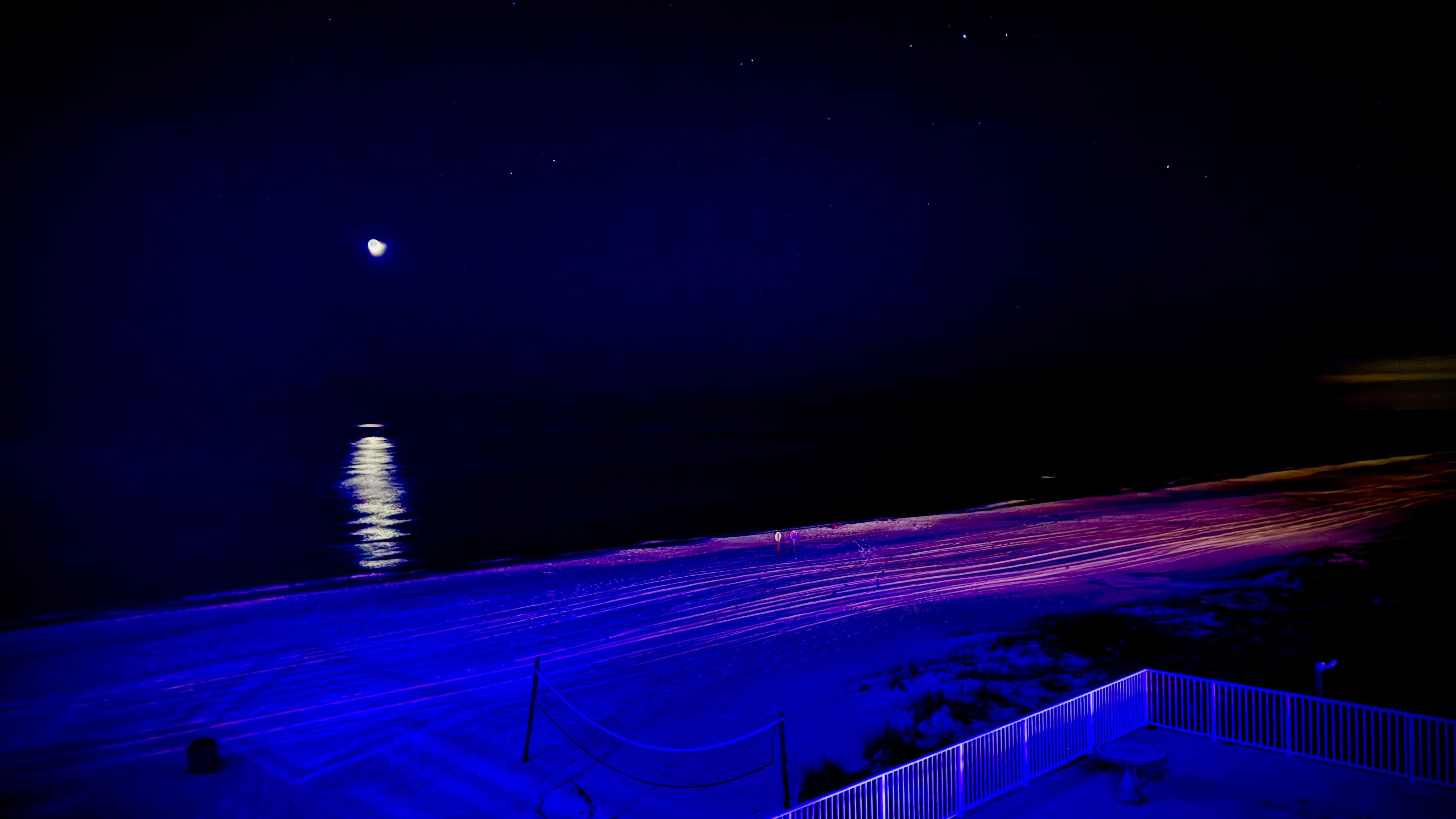 Moonlight view from the balcony