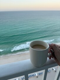 Coffee on the balcony