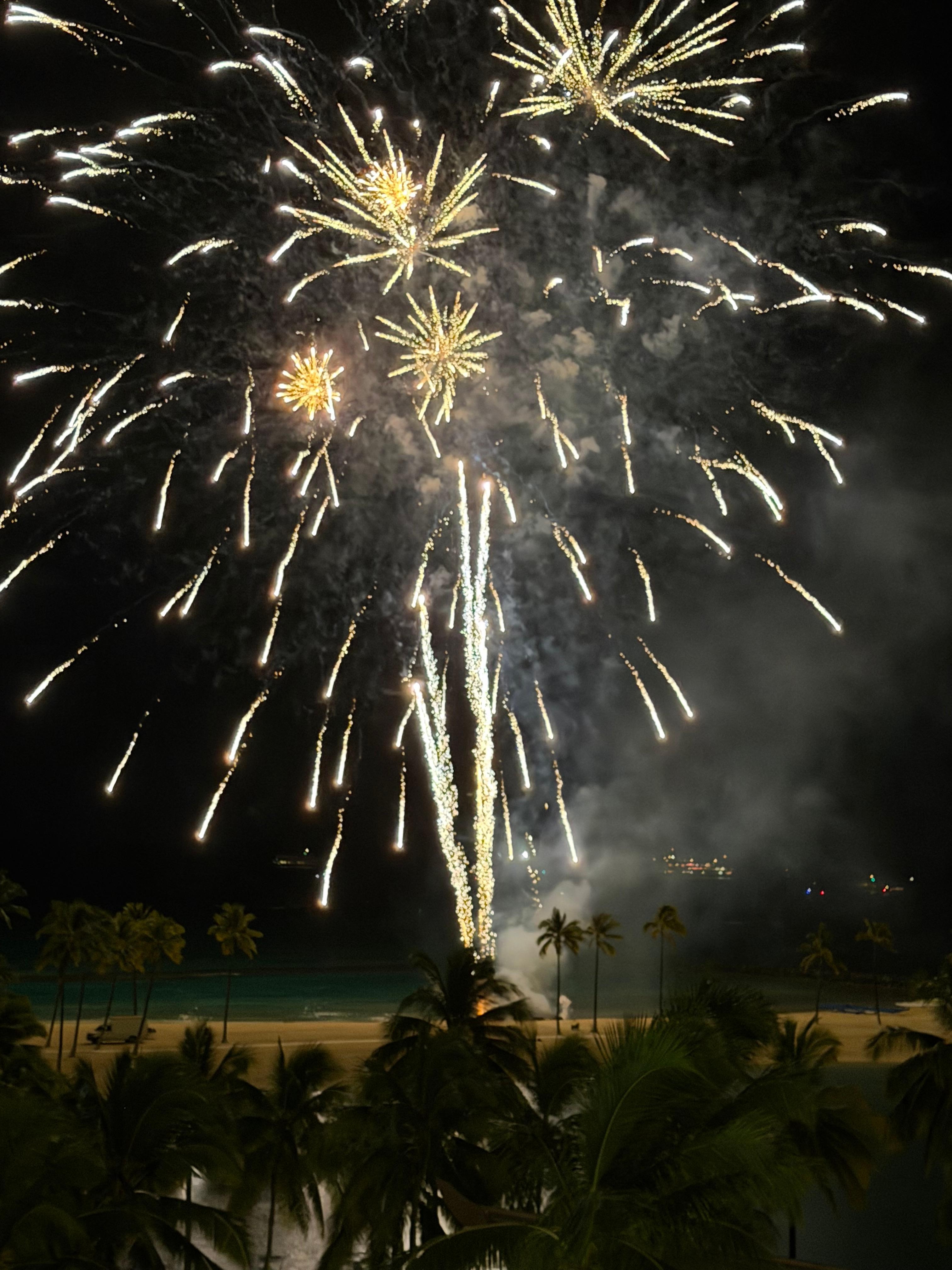 Friday night fireworks from the balcony