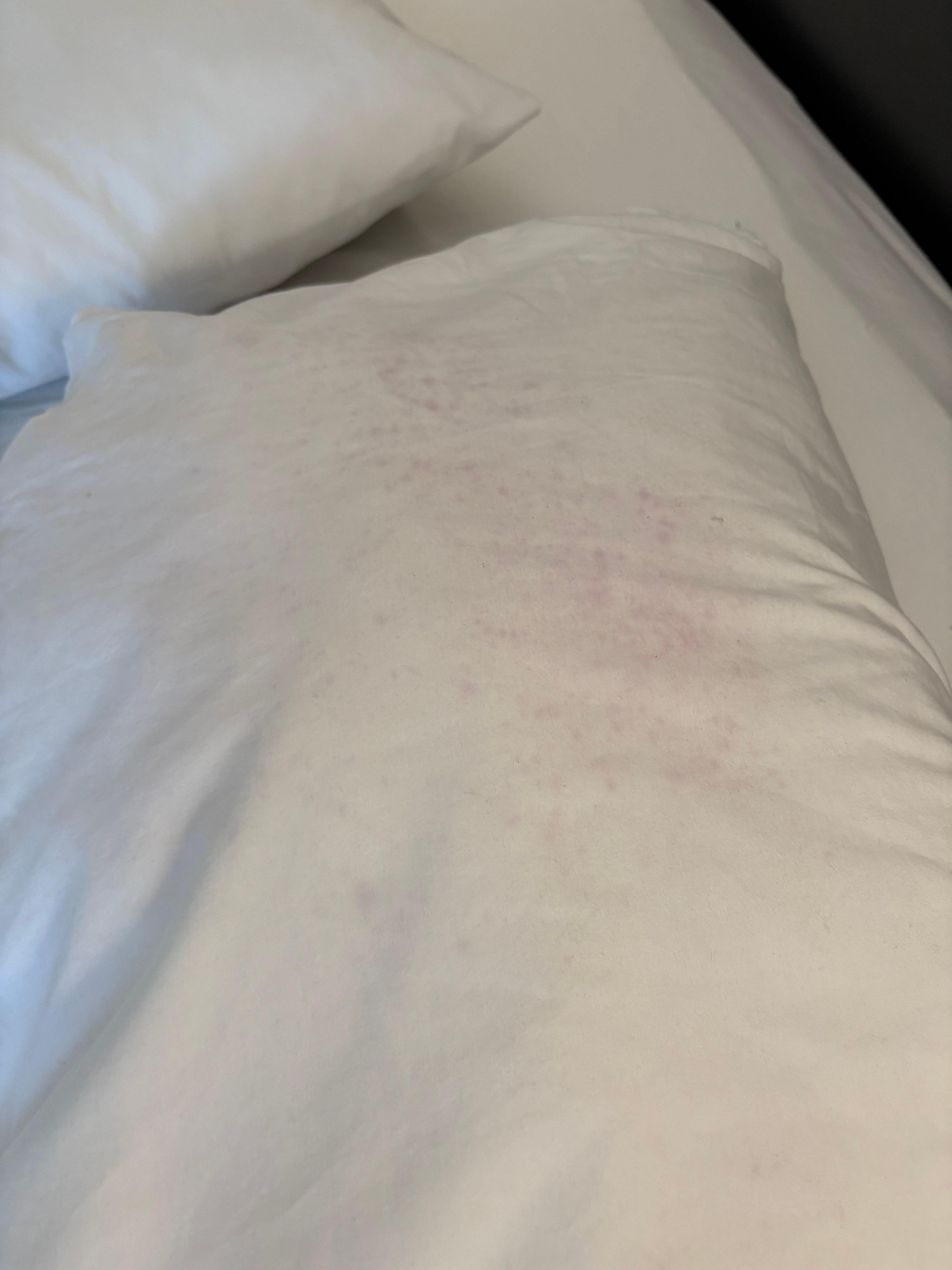 Lipstick Stains on Pillow 