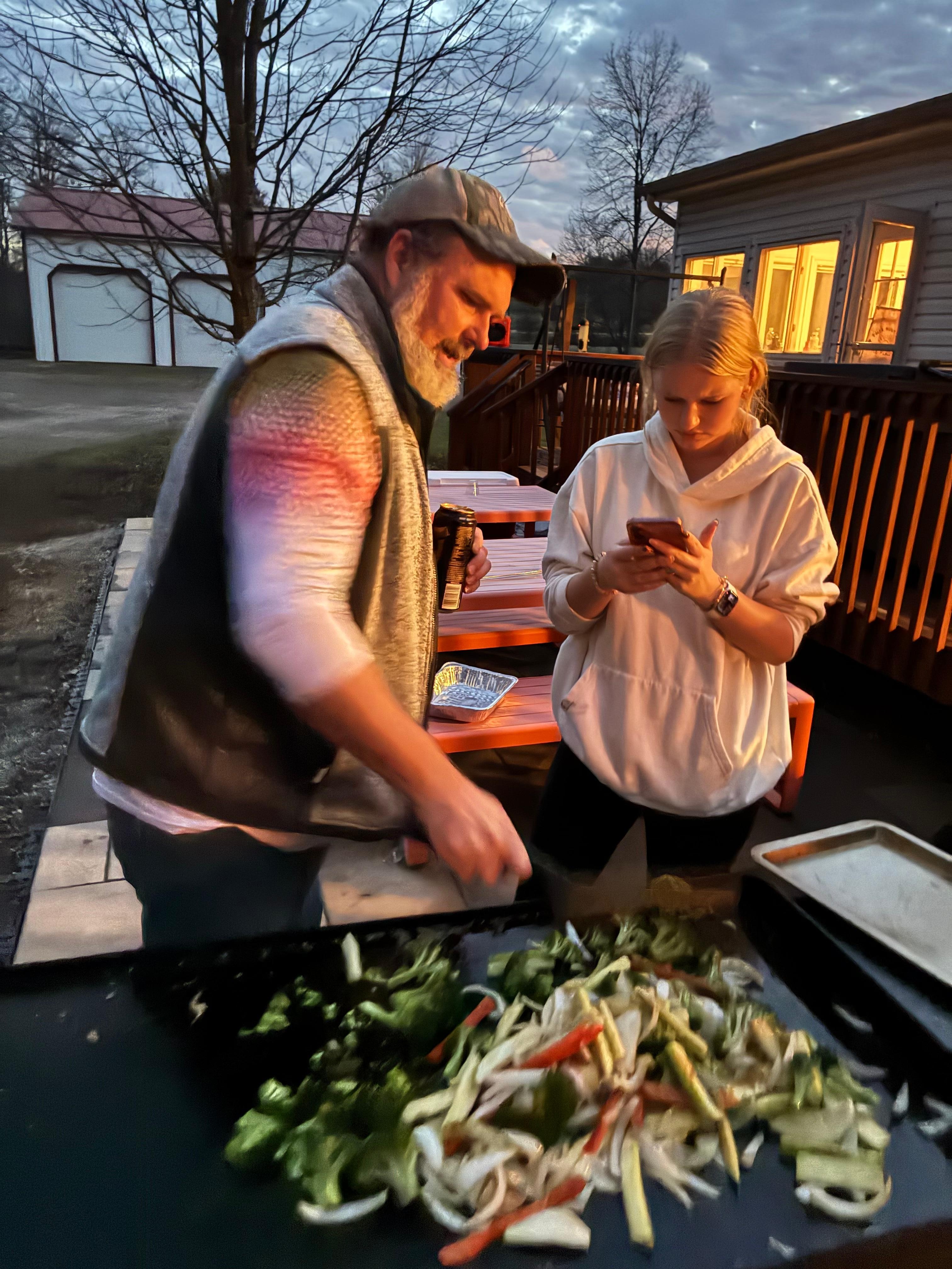 Cooking on the grill