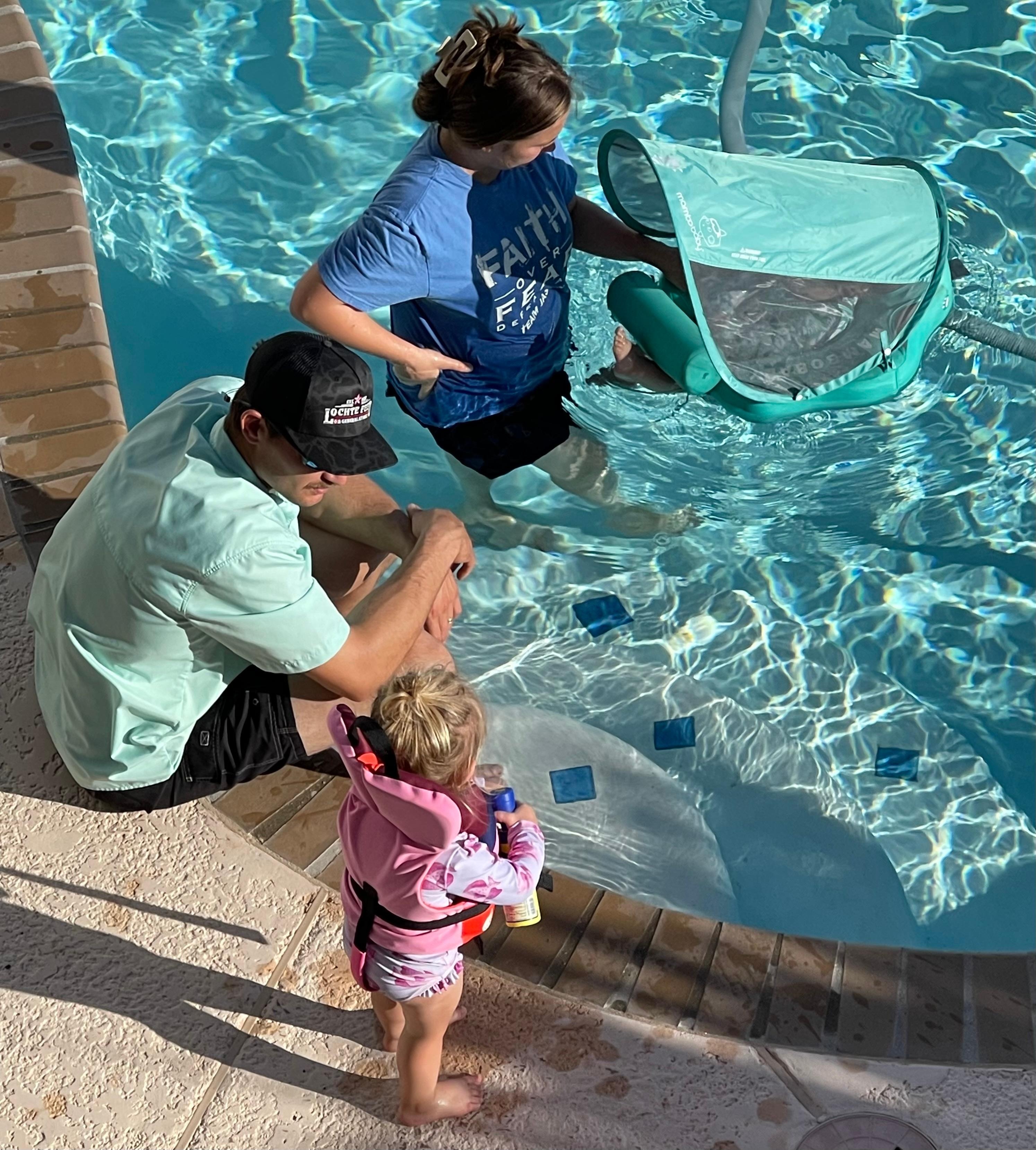 Enjoying the pool in November!