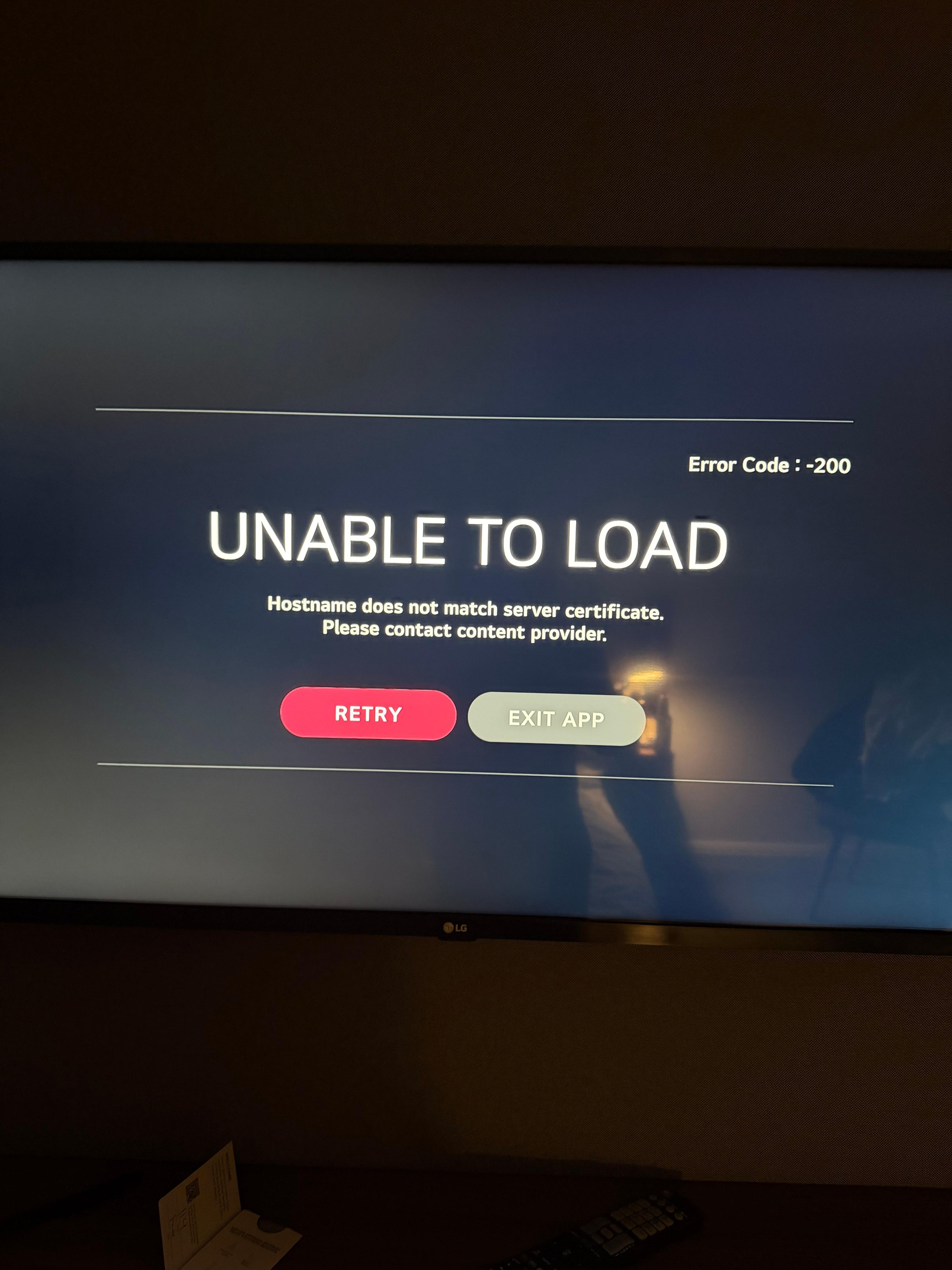 TV not working 