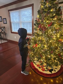 My son is autistic. Decorated beautifully, clean and simple. I didn't have to worry about him getting into a bunch of stuff. We actually could relax with family.