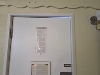 Entry door - gap at the top. That's alot of daylight!!