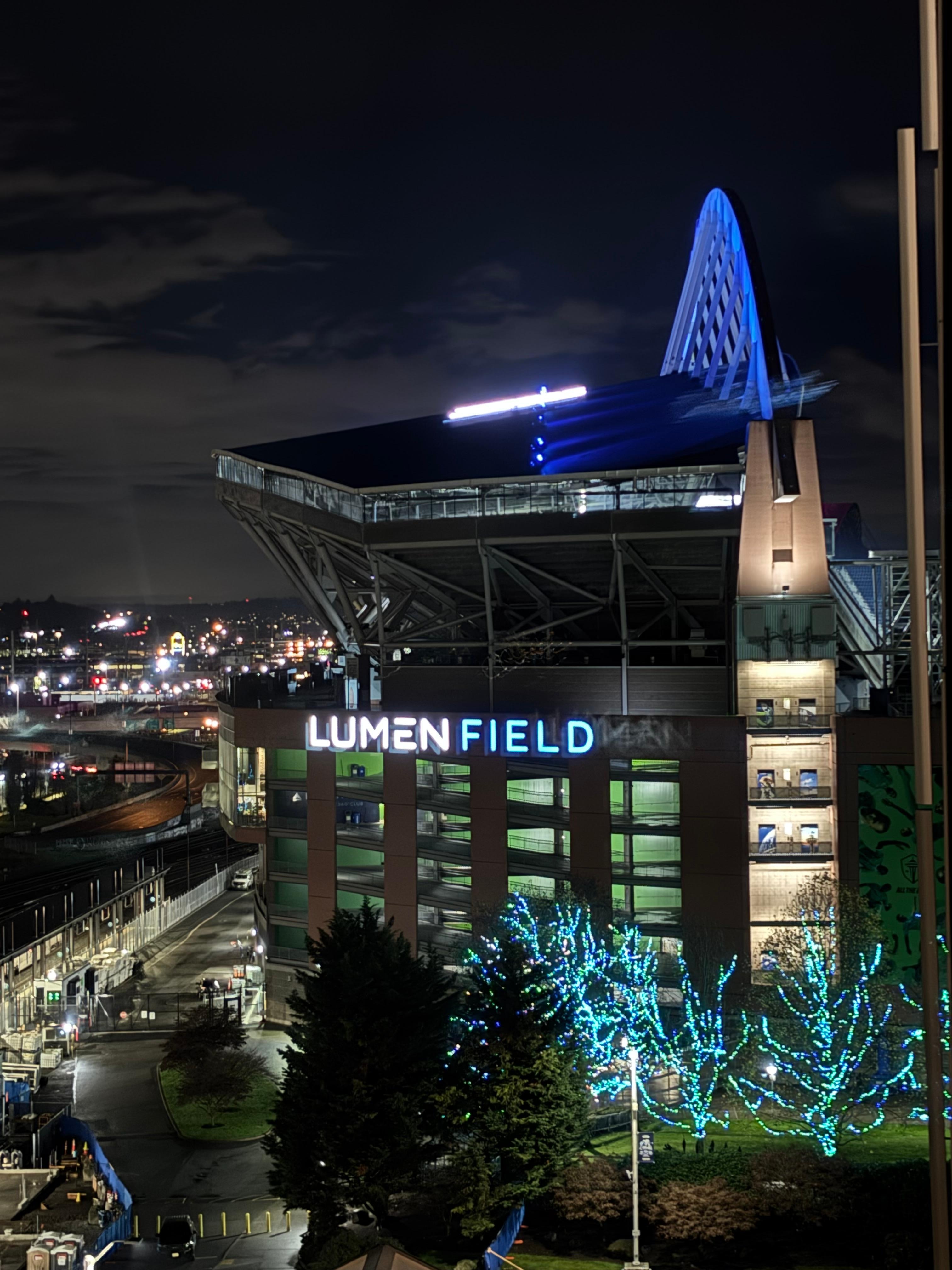 View of Luman field from our room