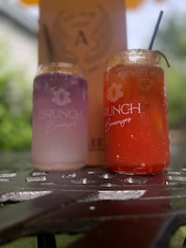 Tasty drinks on the patio.
