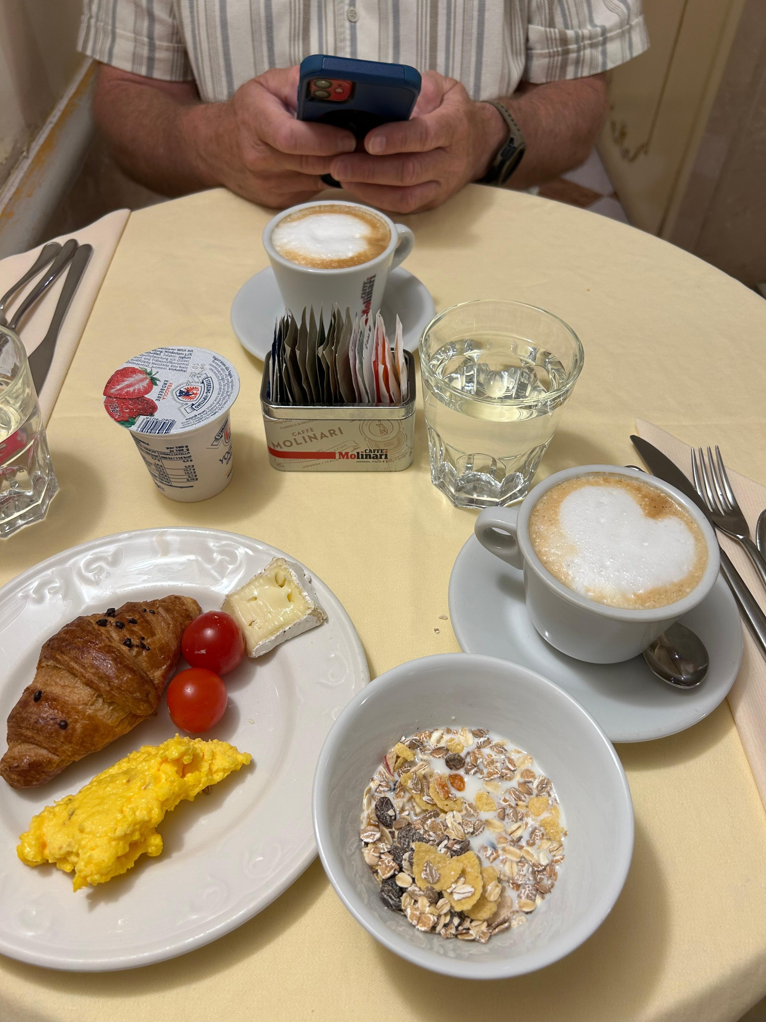 The lovely lady in the breakfast room would make us cappuccinos each morning!