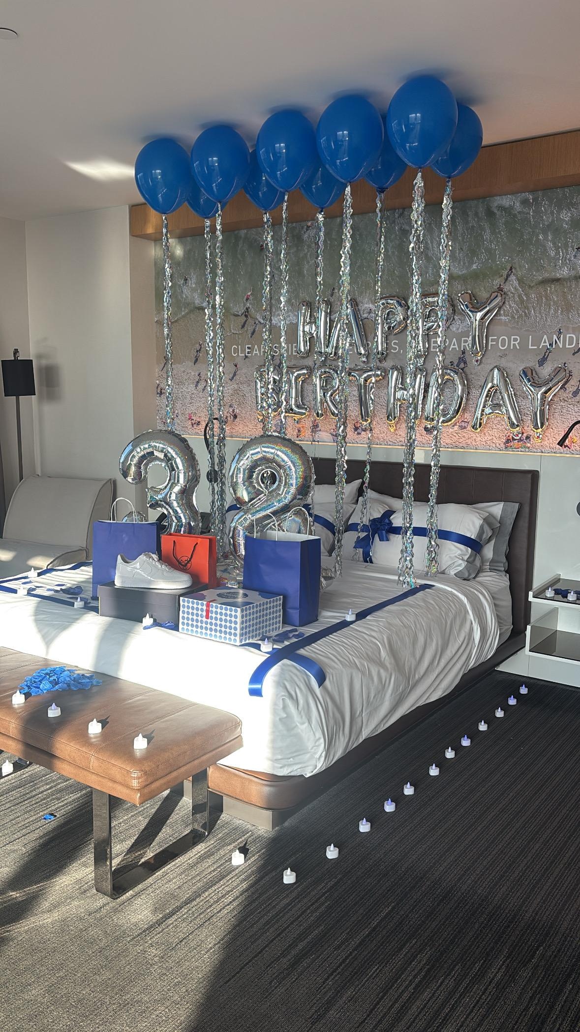 I decorated for my boyfriend’s birthday. 