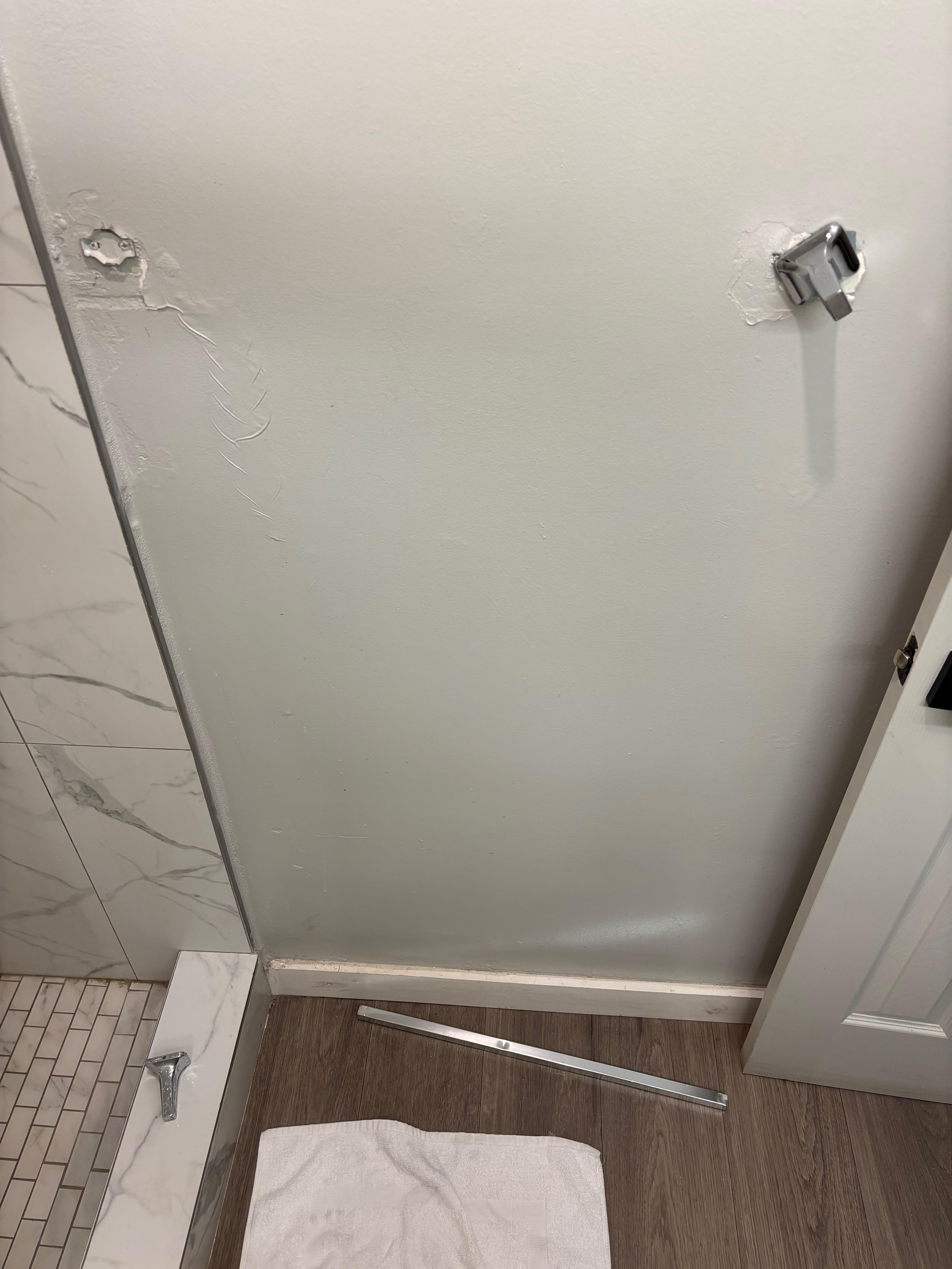 Towel rack fell off