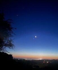 Moon rise over Bodega Bay from the driveway!