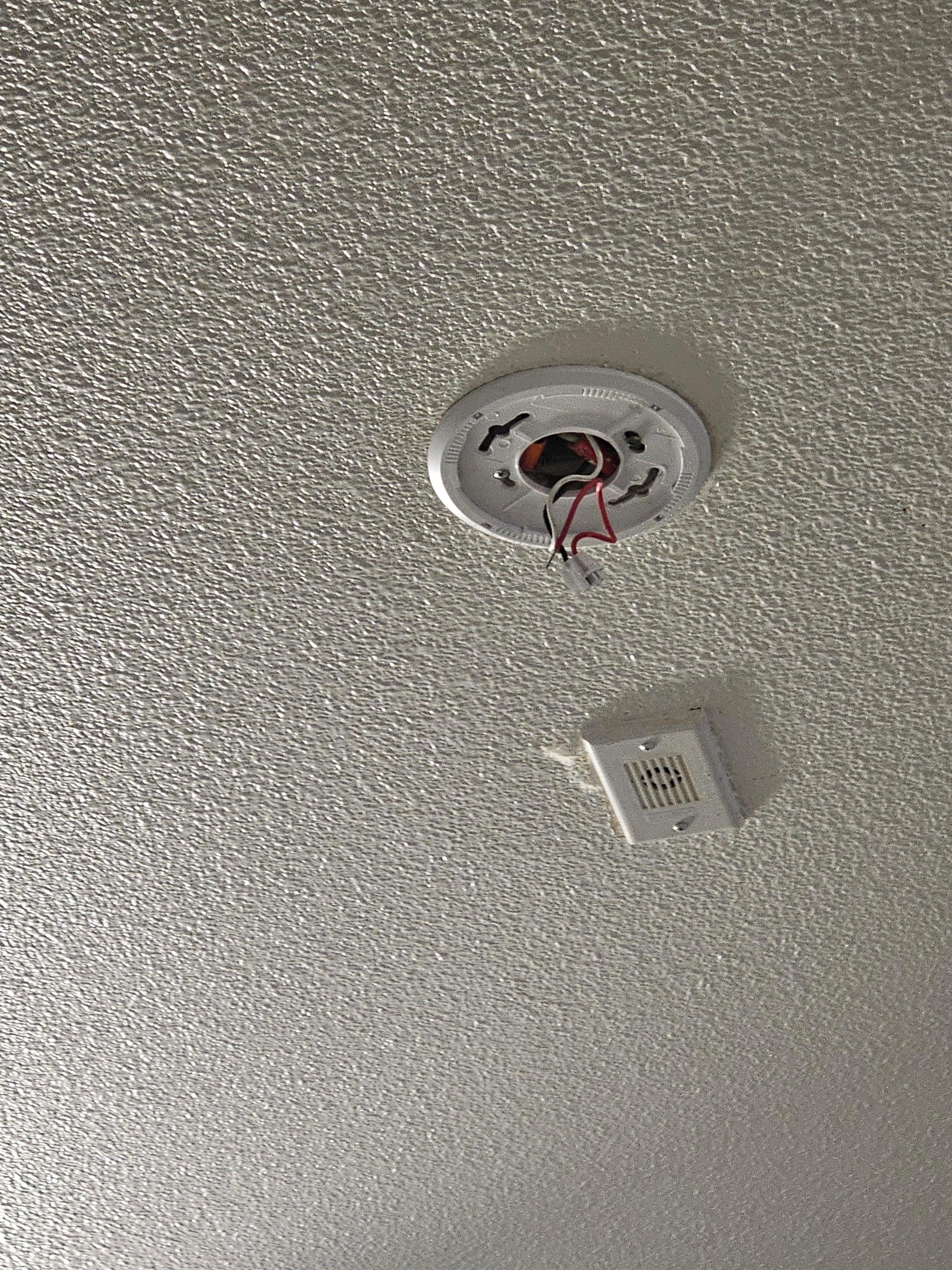 Where the smoke detector belonged.