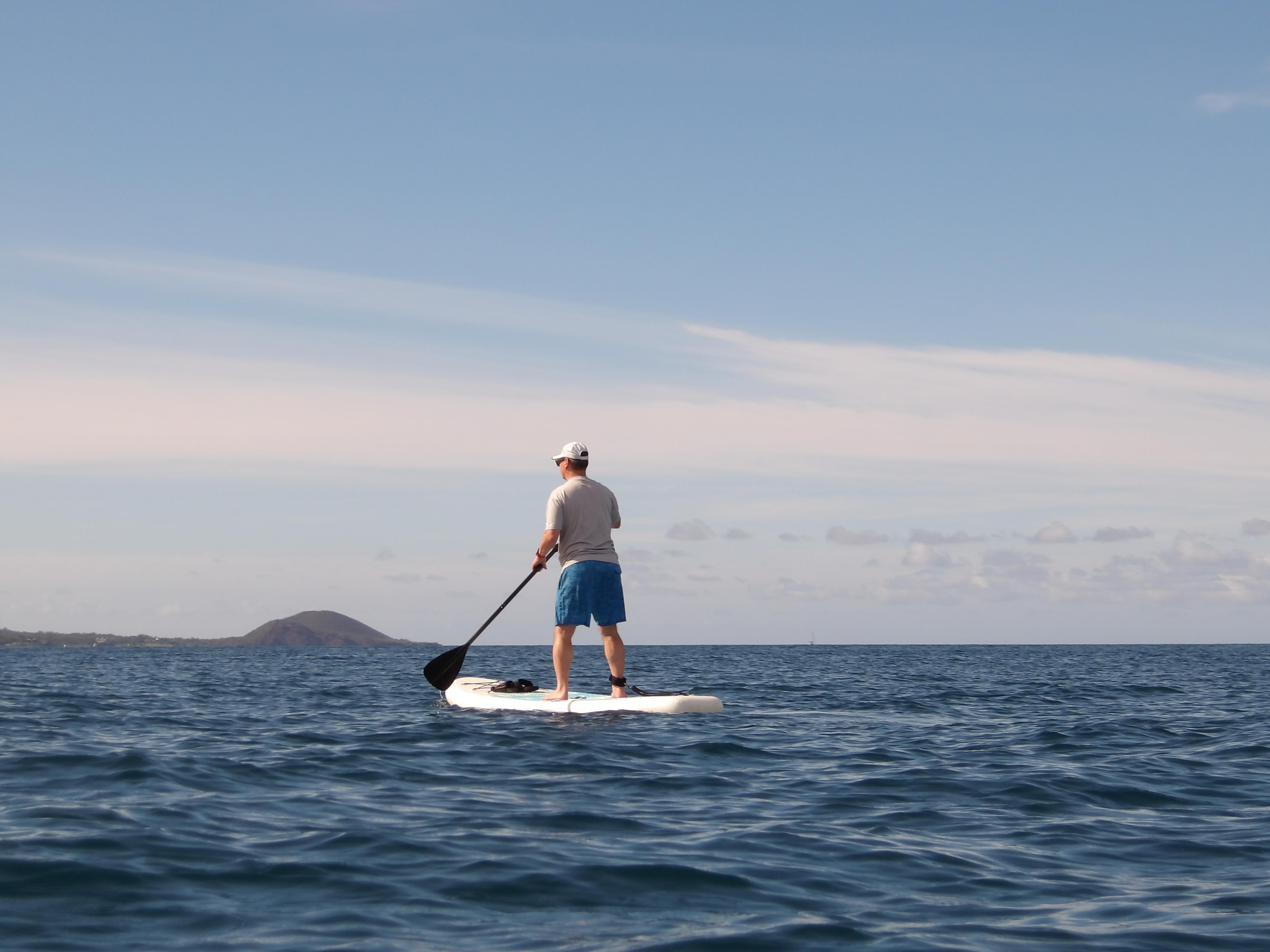 SUPing off of Kamaole I beach
