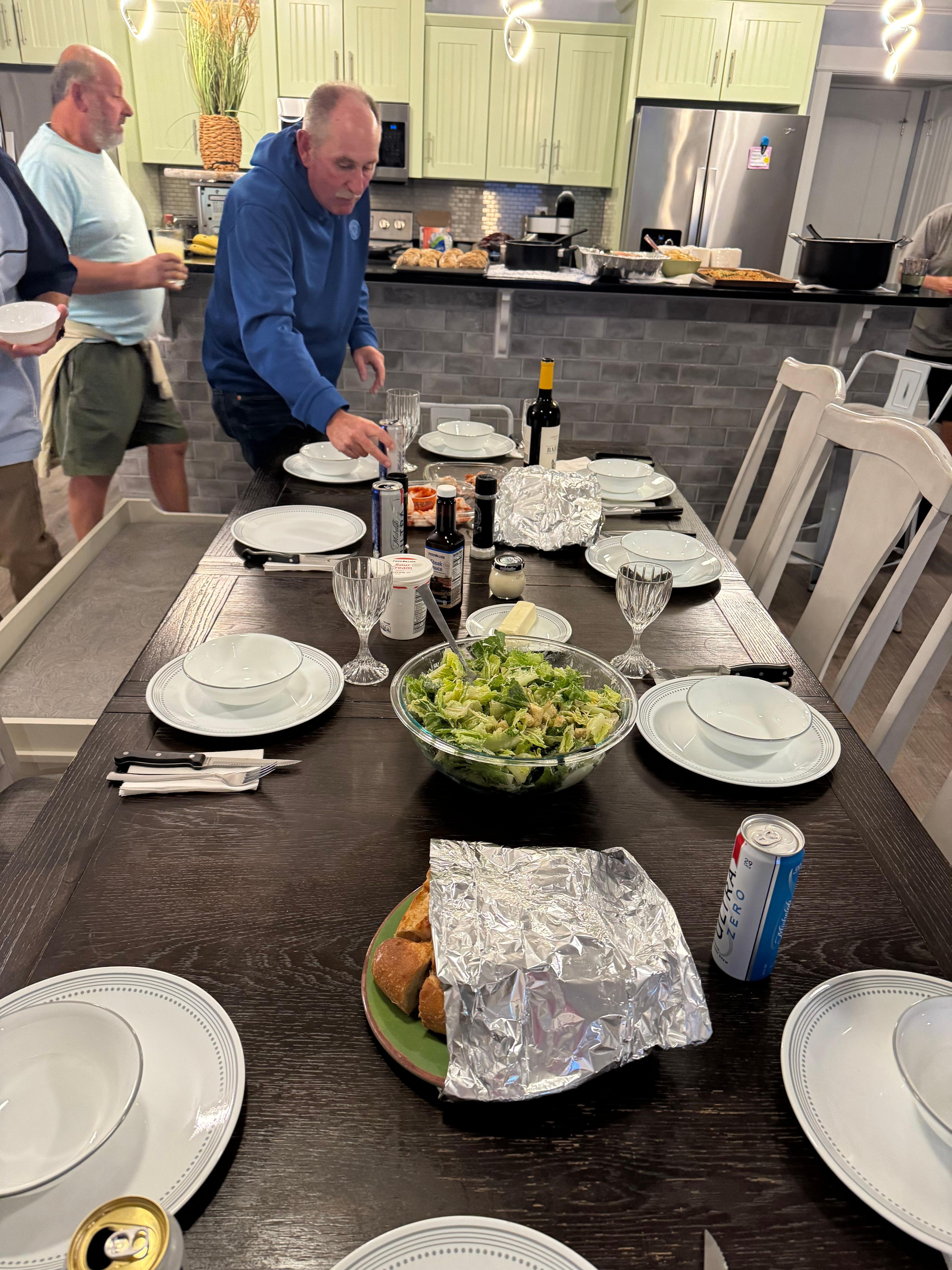 Had an awesome dinner at the house last night of our golf trip 