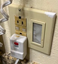 Filthy, moldy plate on electrical