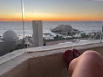 FotografĂa desde la habitaciĂłn, hermosa vista a la playa