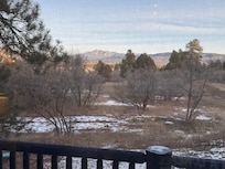 Great views of the mountains from the porch.