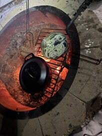 Dinner over the fire