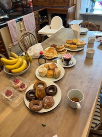 Breakfast from local bakery in Peebles