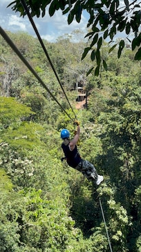 Zip lining at Calypso Jacks