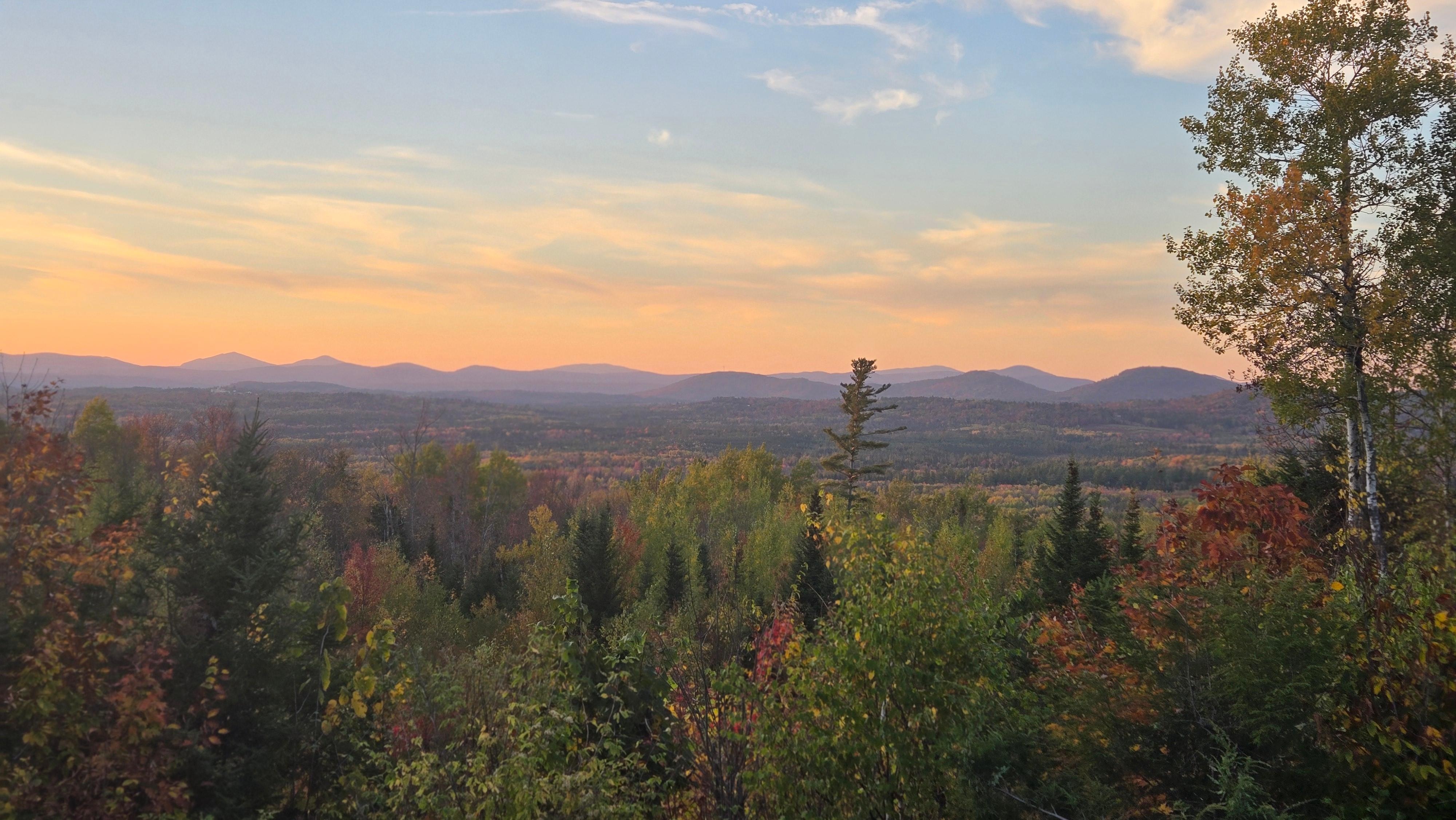 View from cabin deck in the evening