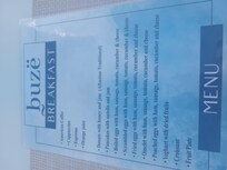 Breakfast menu