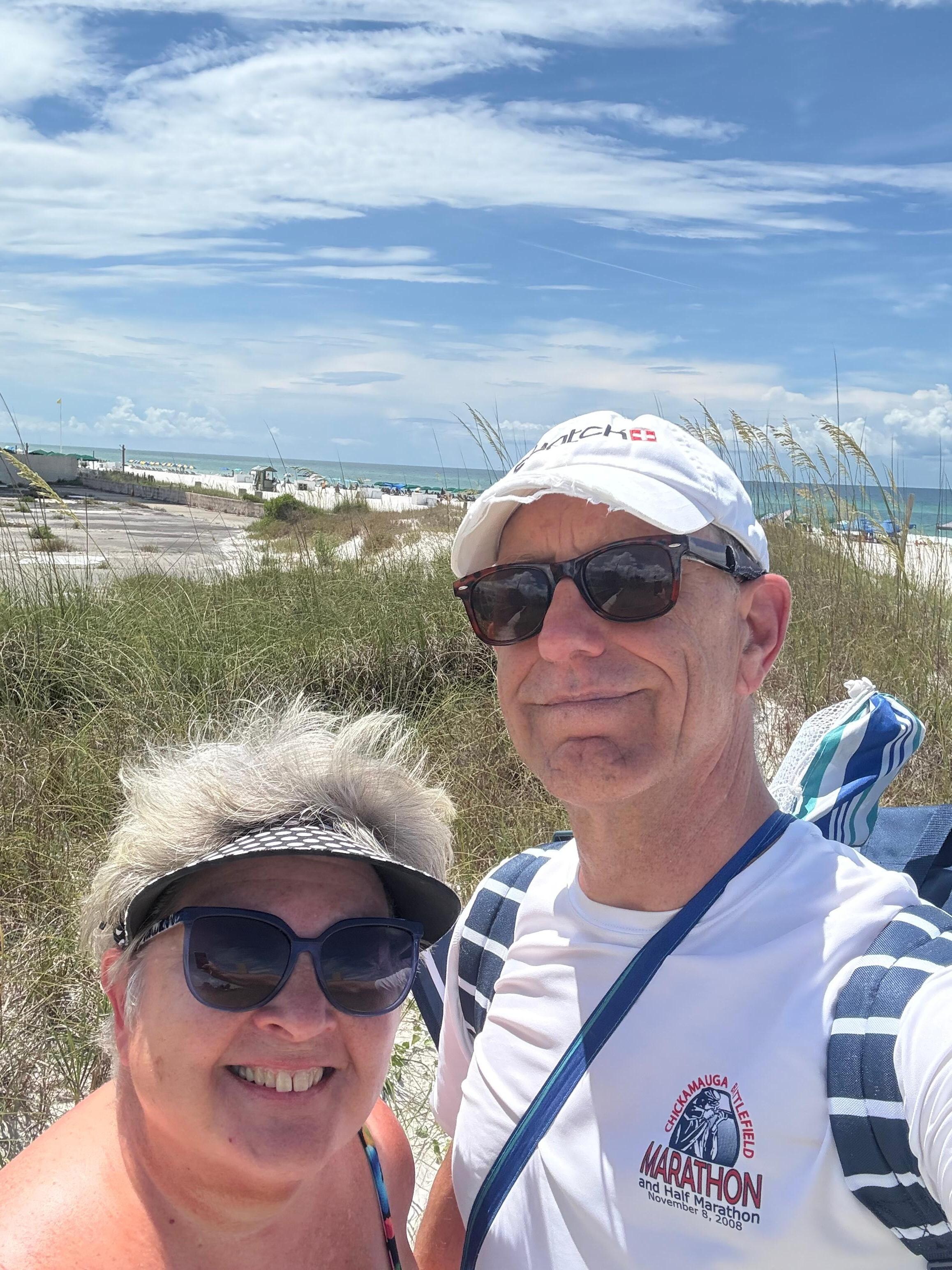 Arriving at the beach!