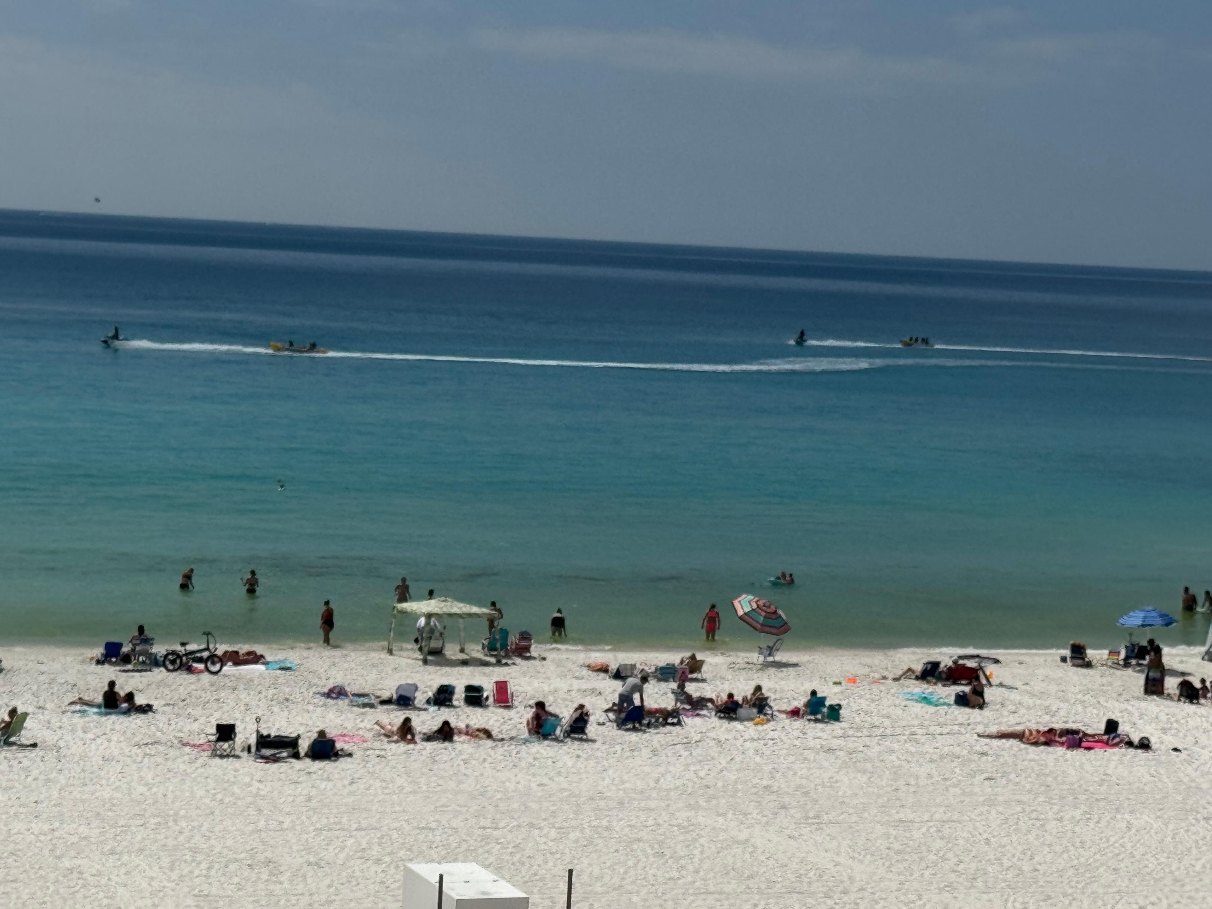 Spring break. Lots of people on the beach