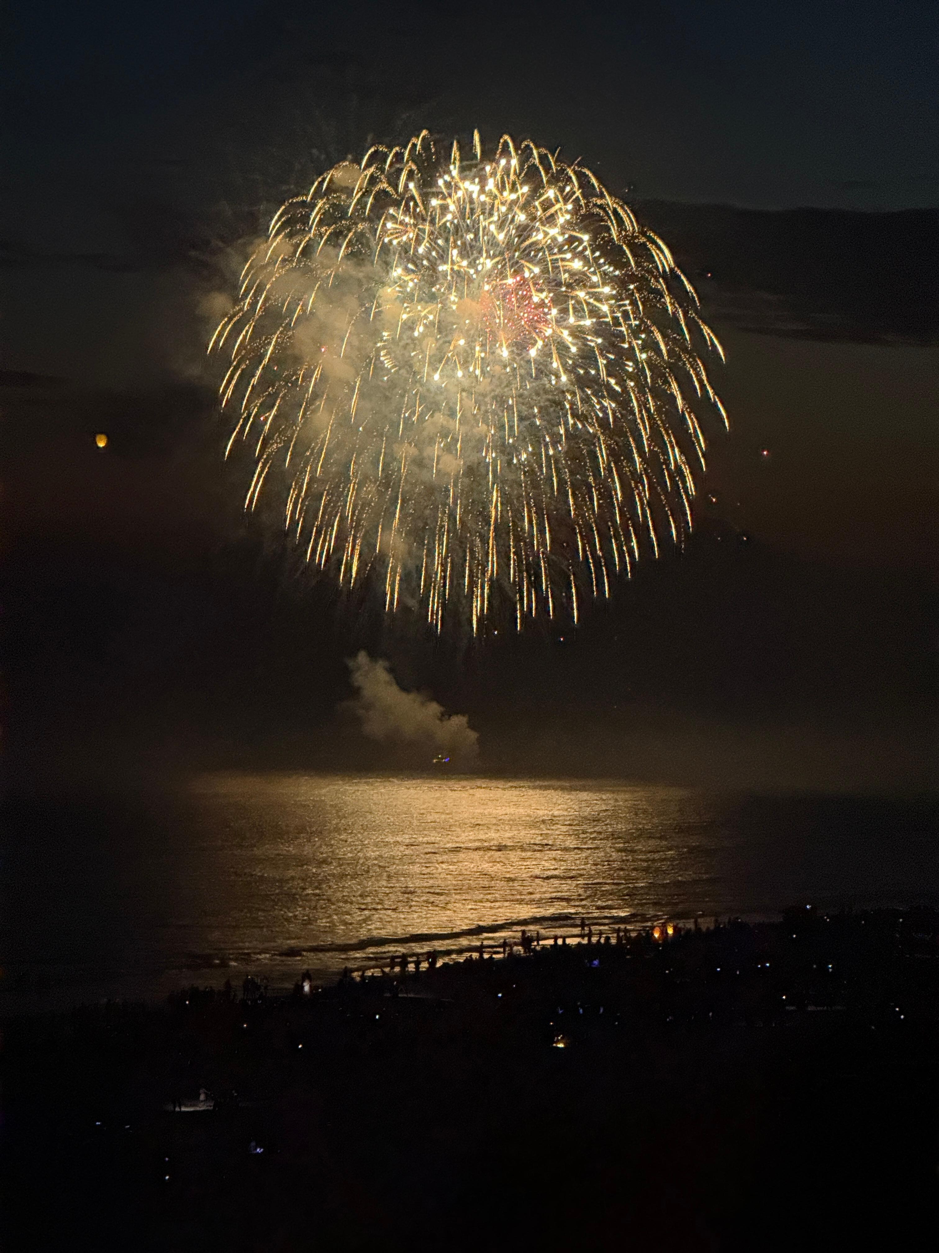 Wonderful fireworks! View from our porch. 