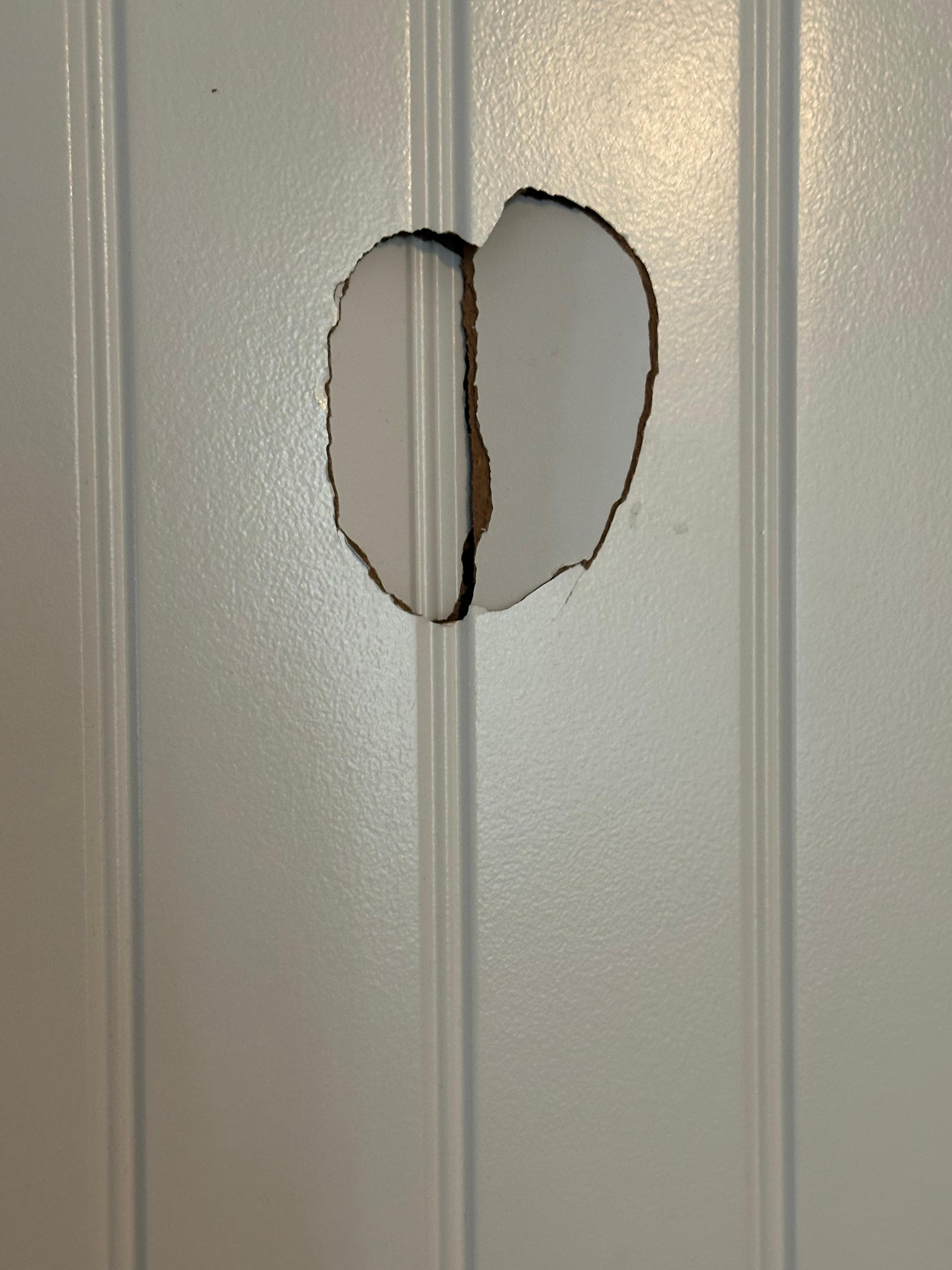 Hole in kitchen door