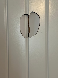Hole in kitchen door