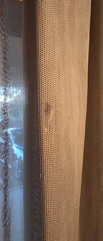 Body fluid on curtain