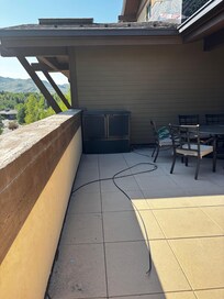 Construction debris on patio