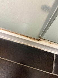 Shower cracks were gross looking.