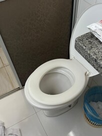 A tampa da privada quebrada