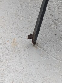 Rusty pool chair legs