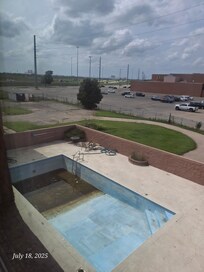 Overlooking the pool