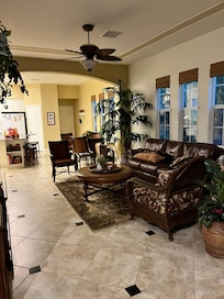 One of two living rooms.