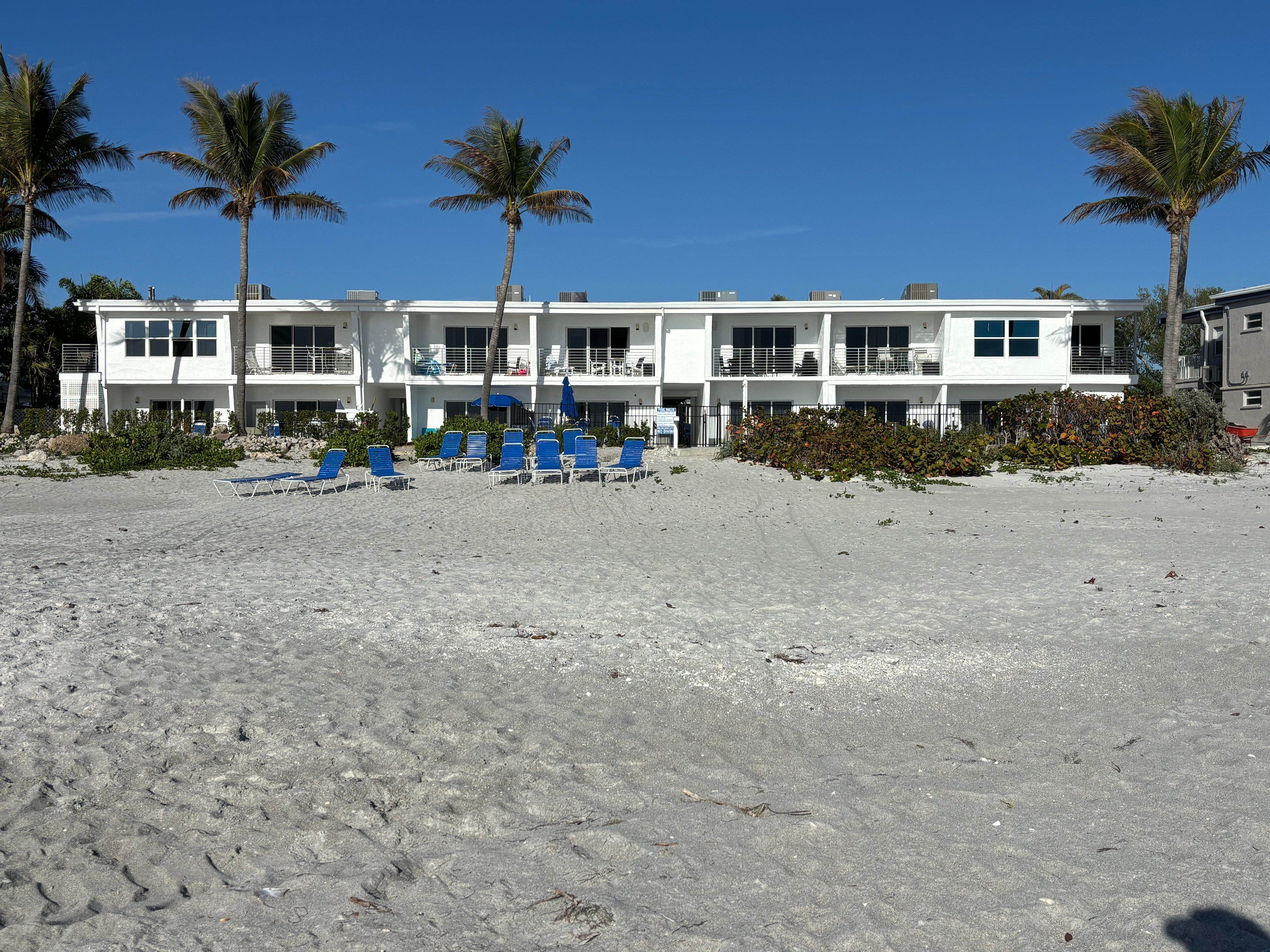 View of building from beach