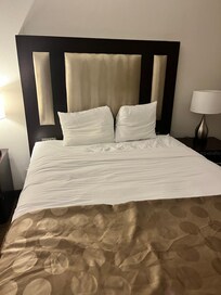 Hotel-provided pillows (no closet/extras; we checked.)