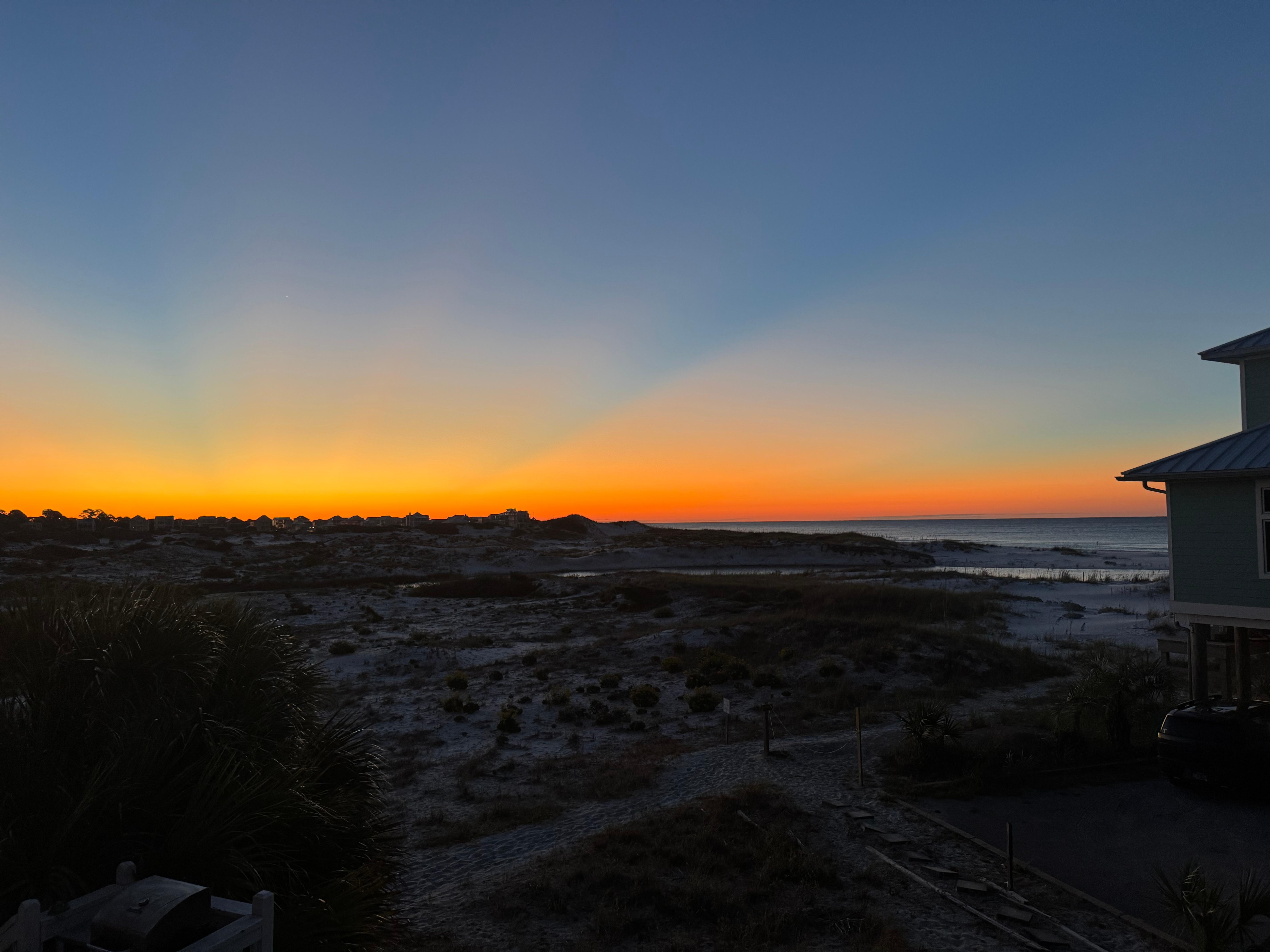 Sunrise from the back porch.