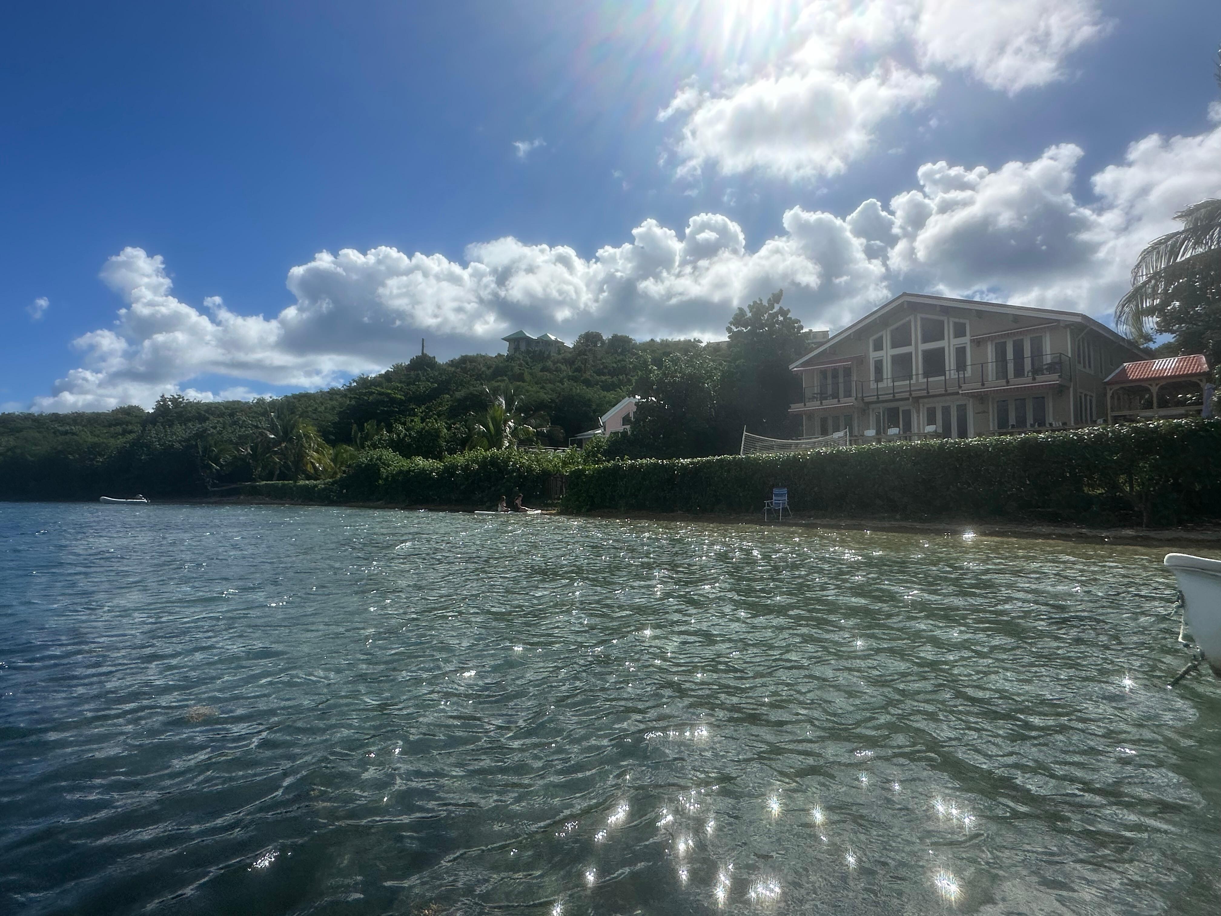 View of the house from the water. 