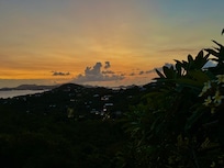 View of Cruz bay from pool area