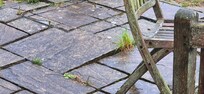 Loose patio slabs