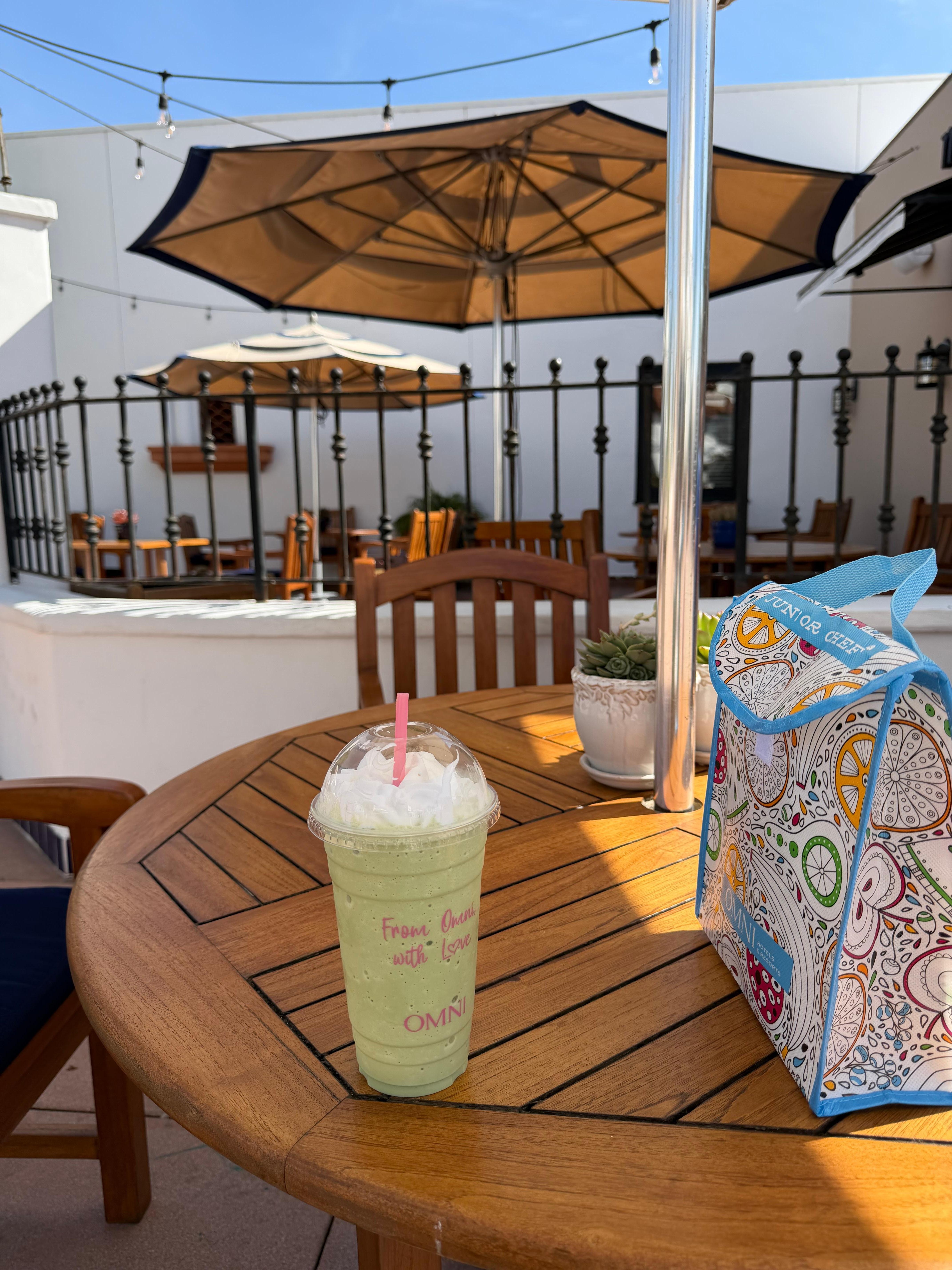 Matcha frappe from marketplace, yum