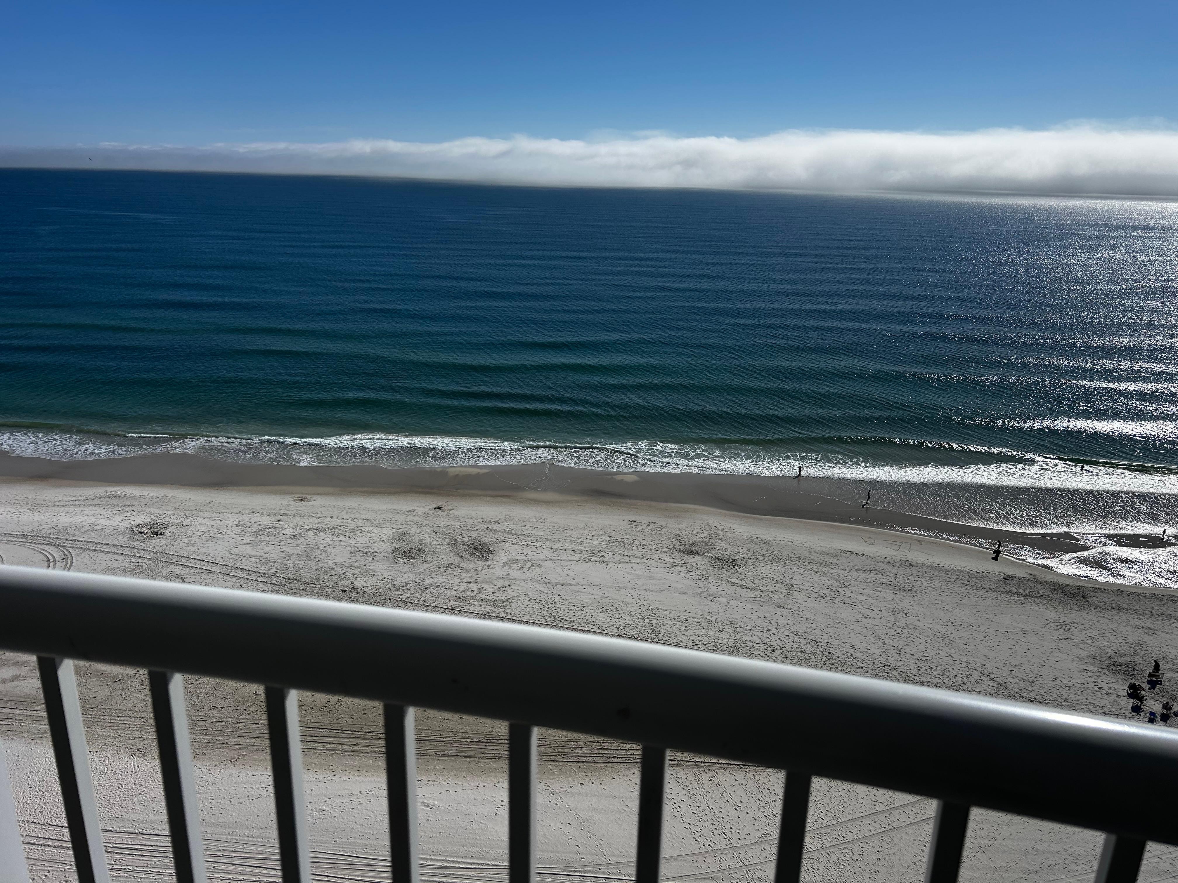 From the balcony. Great views. 