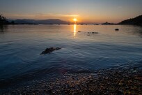 Sunset at the beach in Duck Bay.